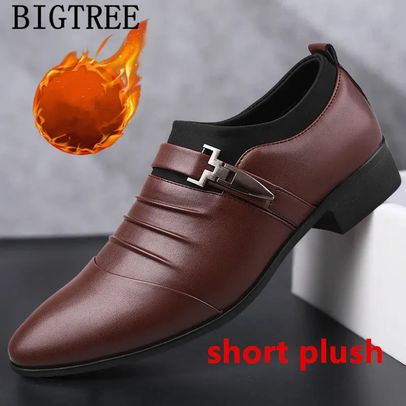 Italian Fashion Elegant Oxford Shoes For Mens Shoes Large Sizes Men Formal Shoes Leather Men Dress Loafers Man Slip On Masculino