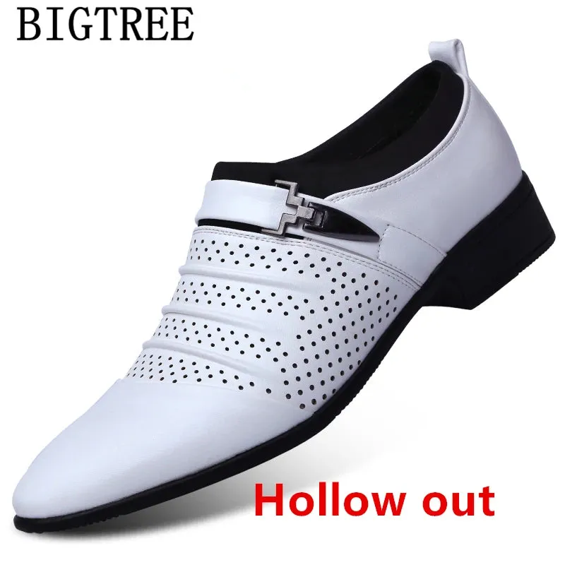 Italian Fashion Elegant Oxford Shoes For Mens Shoes Large Sizes Men Formal Shoes Leather Men Dress Loafers Man Slip On Masculino
