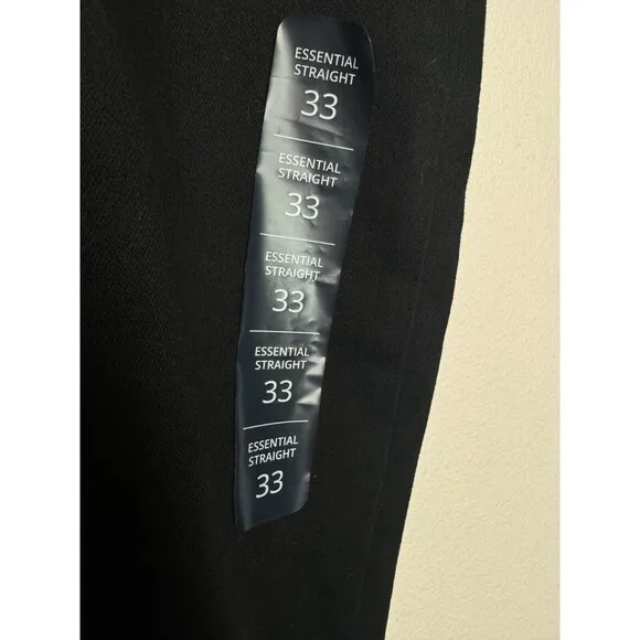 J. Crew Size 33 Essential Straight Jean in All Day Stretch Black Slim Fit Denim