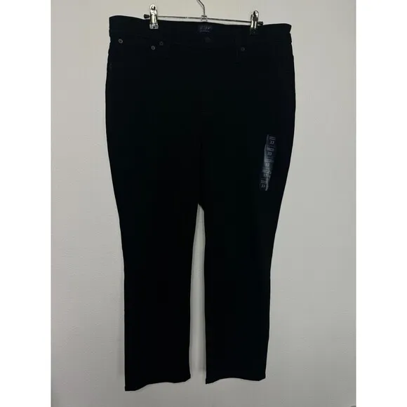 J. Crew Size 33 Essential Straight Jean in All Day Stretch Black Slim Fit Denim
