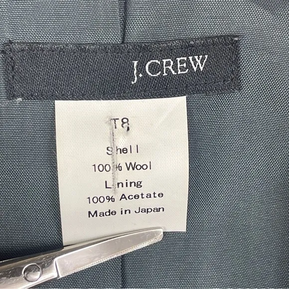 J. Crew Women’s Wool Grey Classic Three Button Jacket Blazer Career Coat Size T8
