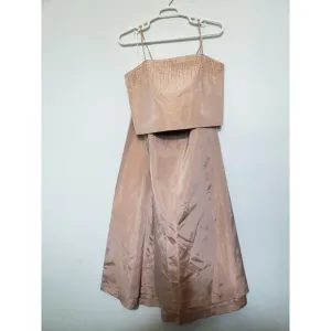J. R. Nites Caliendo Women 14 Formal 2 Pc Outfit Crop Long Skirt Pink Sleeveless