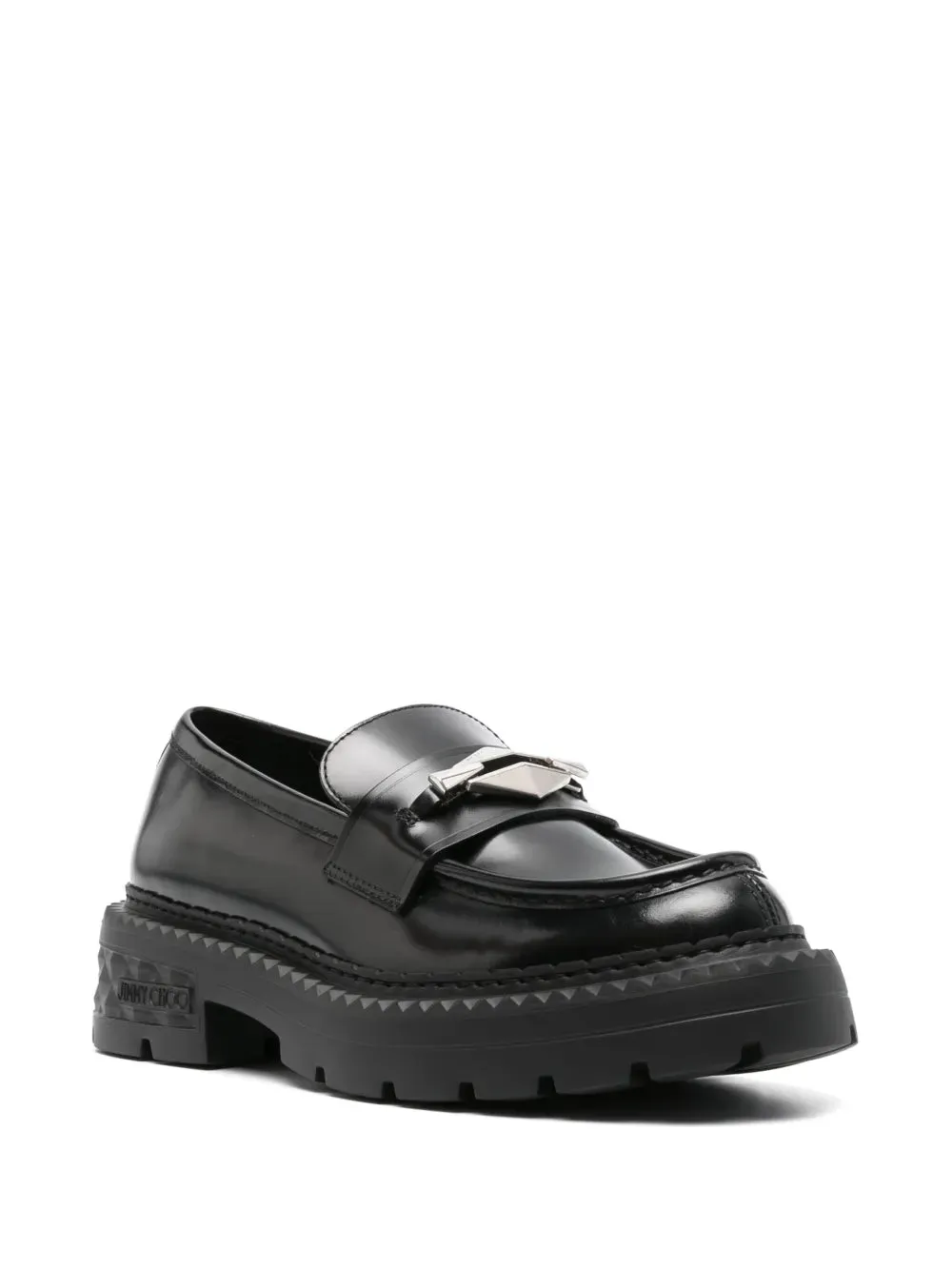 Jimmy Choo Marlow Diamond leather loafers