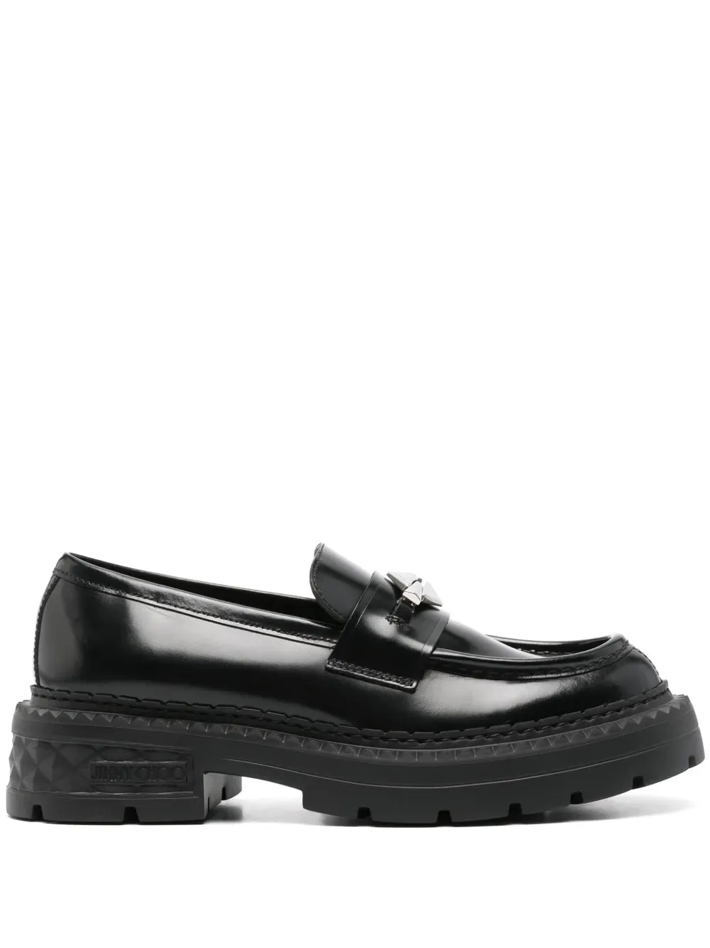 Jimmy Choo Marlow Diamond leather loafers