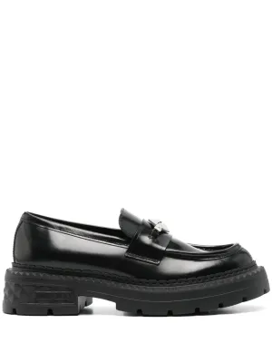 Jimmy Choo Marlow Diamond leather loafers