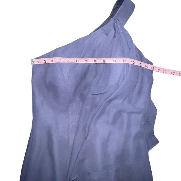 JJ's House Dress Women Size 6‎ Purple Stormy One Shoulder Chiffon  Sheath Dress