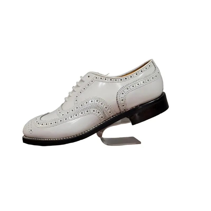 Johnston and Murphy High Gloss leather formal shoe - White