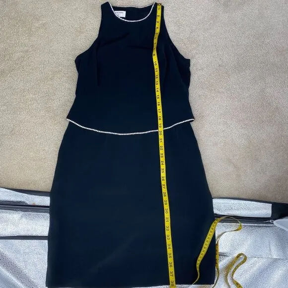 Jones New York Dress Womens Sleeveless Formal Rhinestone Midi Dress Size 8 Black