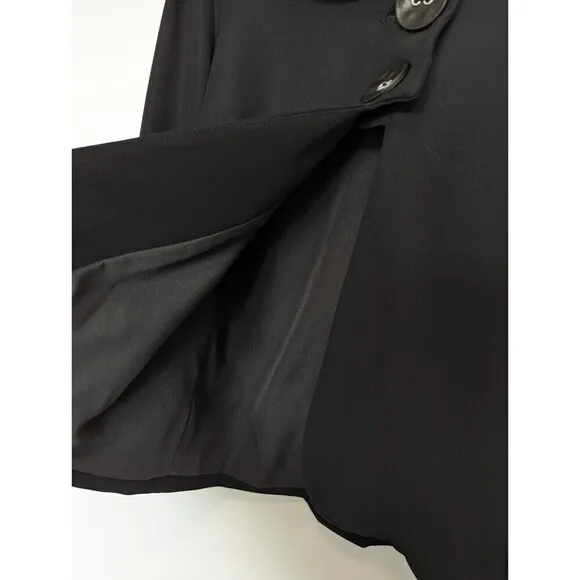 JOSEPH RIBKOFF Blazer Womens Size 10 Black Cropped Swing Jacket Office Neutral