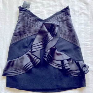 Jovani Dress Skirt, Black, Ruffles, Statement Piece, Wool Blend, Size 8