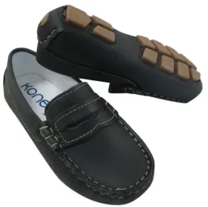 Kone Boys Penny Loafer - black leather