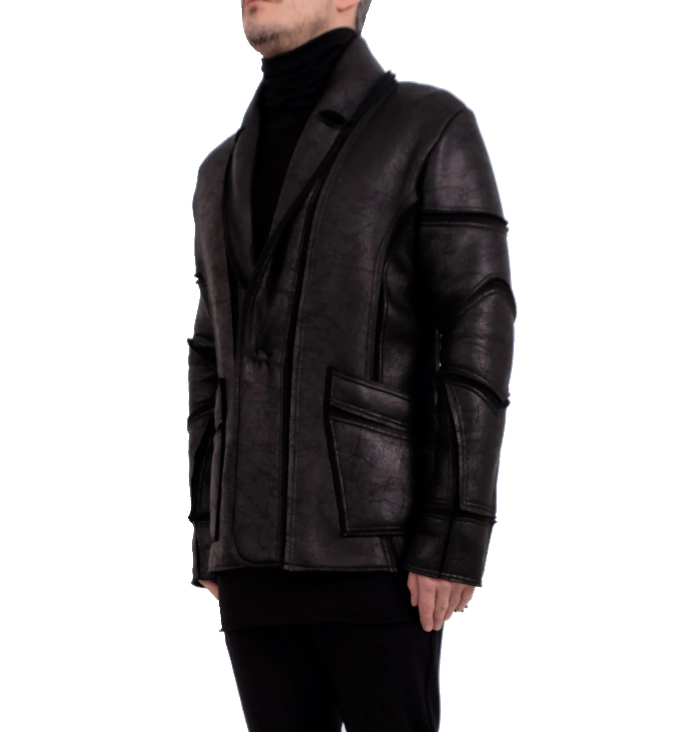 Leather Effect Blazer