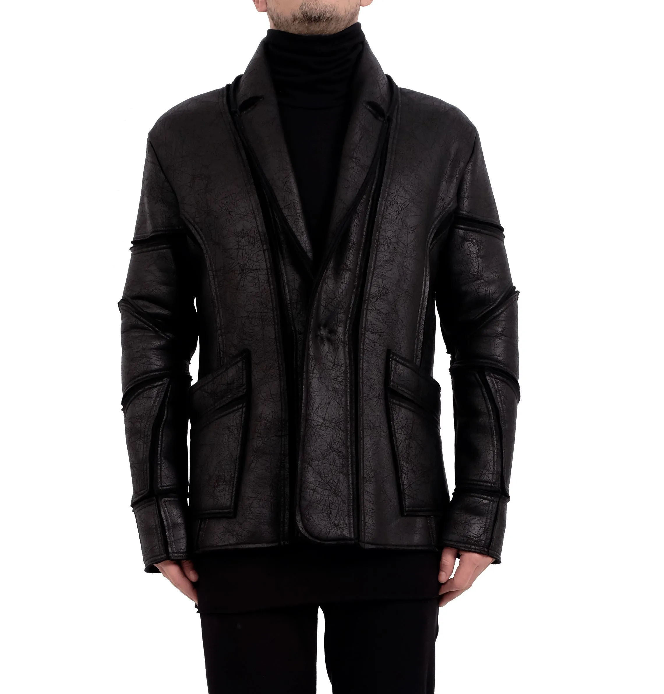 Leather Effect Blazer