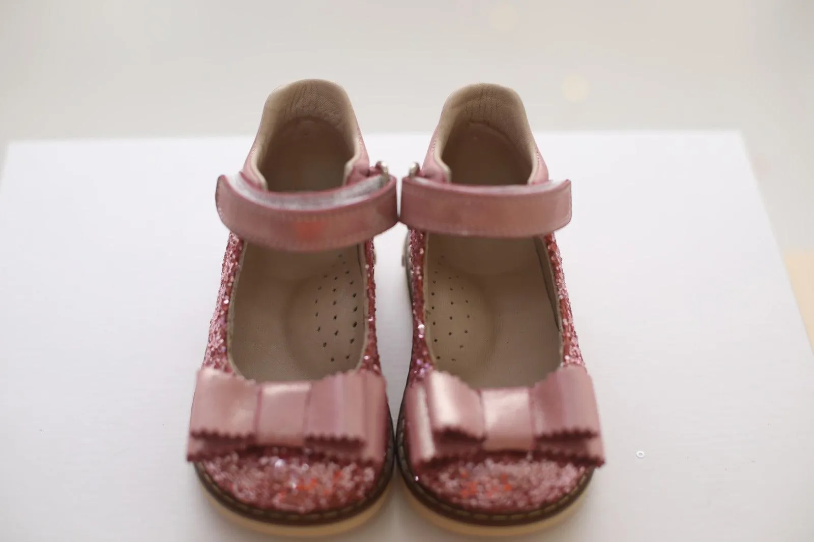 Leather girl shoes blush pink