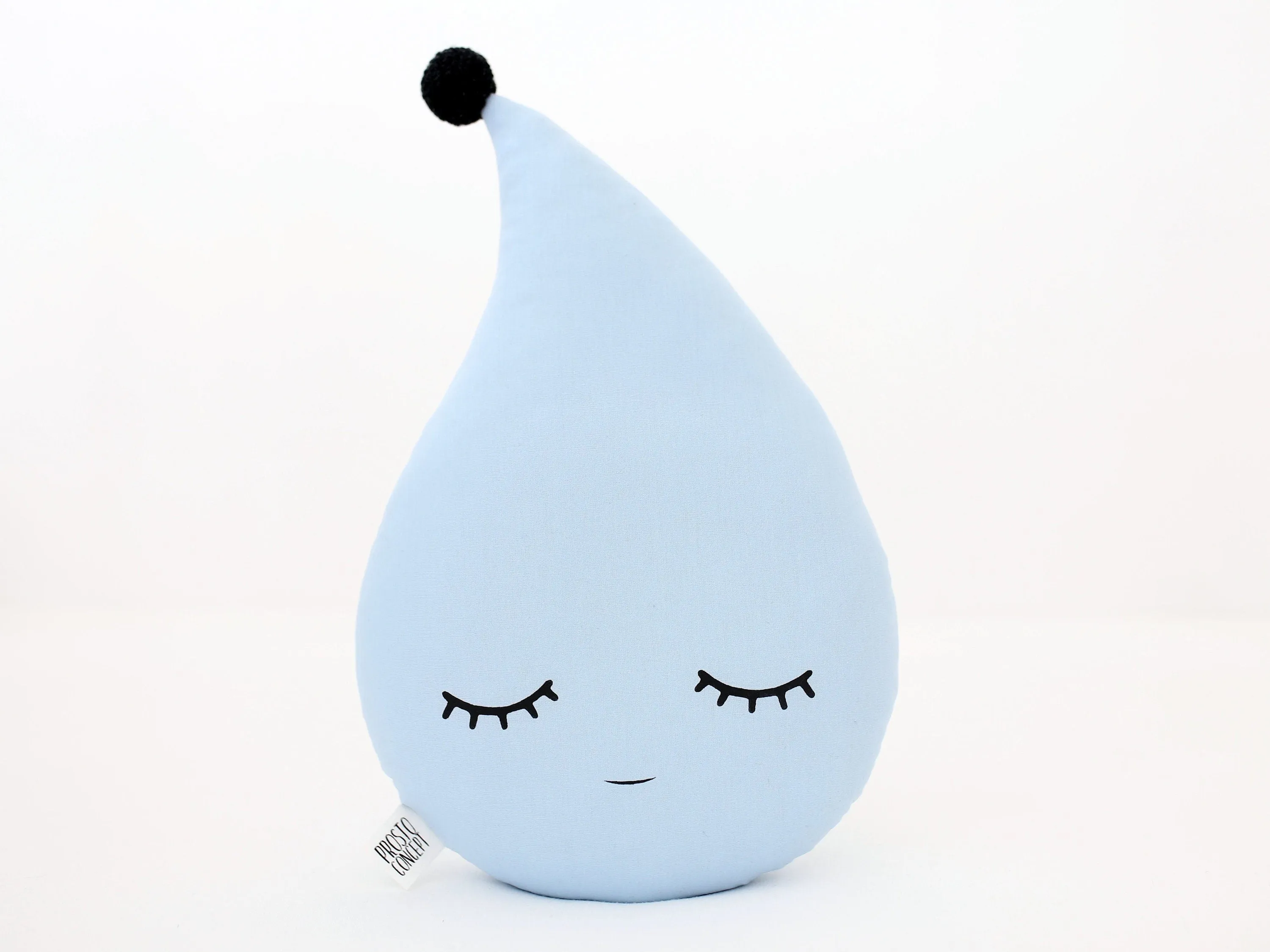 Light Blue Raindrop Pillow