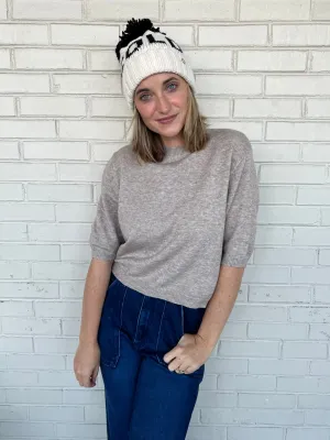 Lost In Translation Knit Short Sleeve Top
