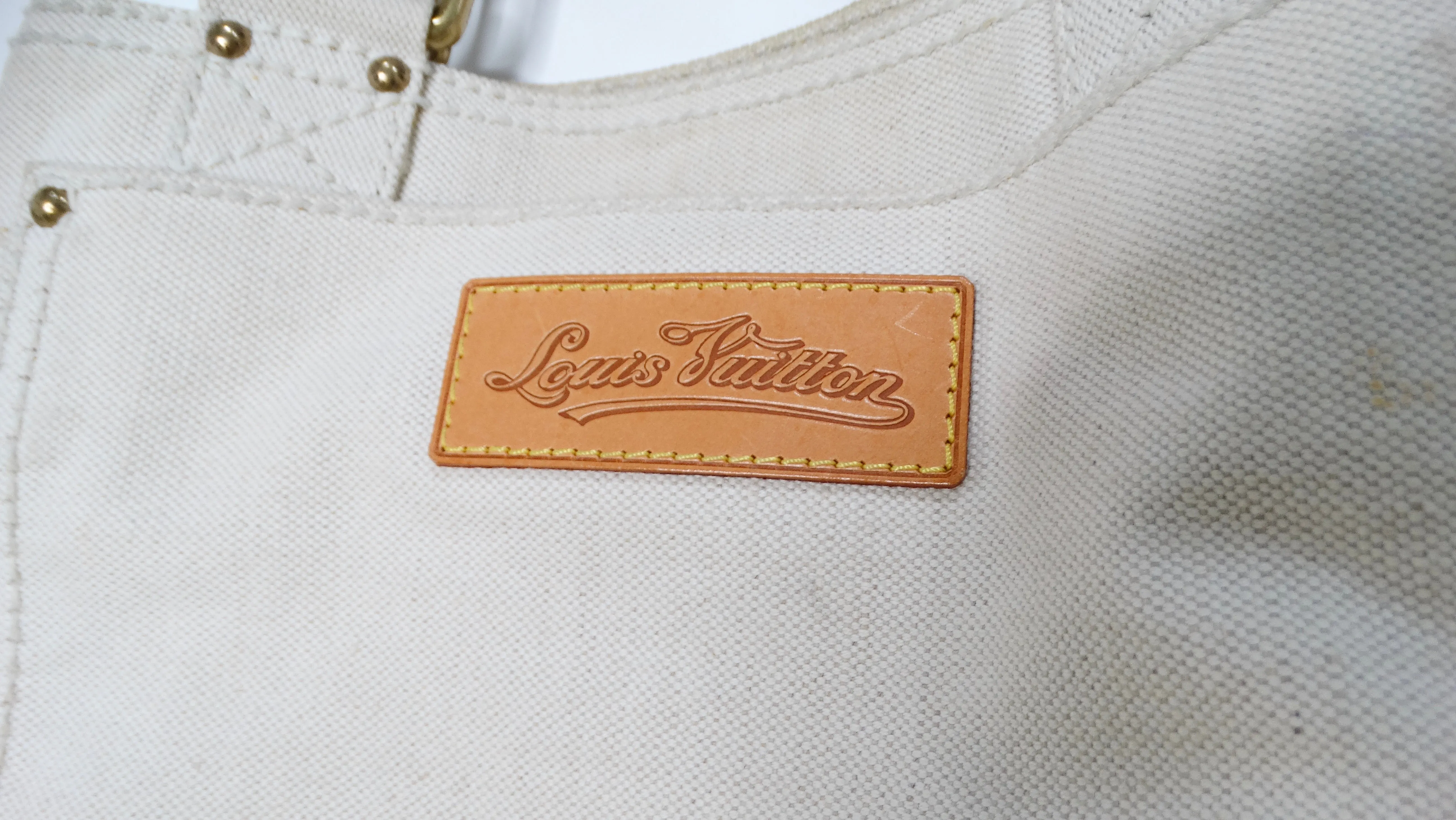 Louis Vuitton Cruise Line Globe Shopper Canvas PM Cream Tote Bag