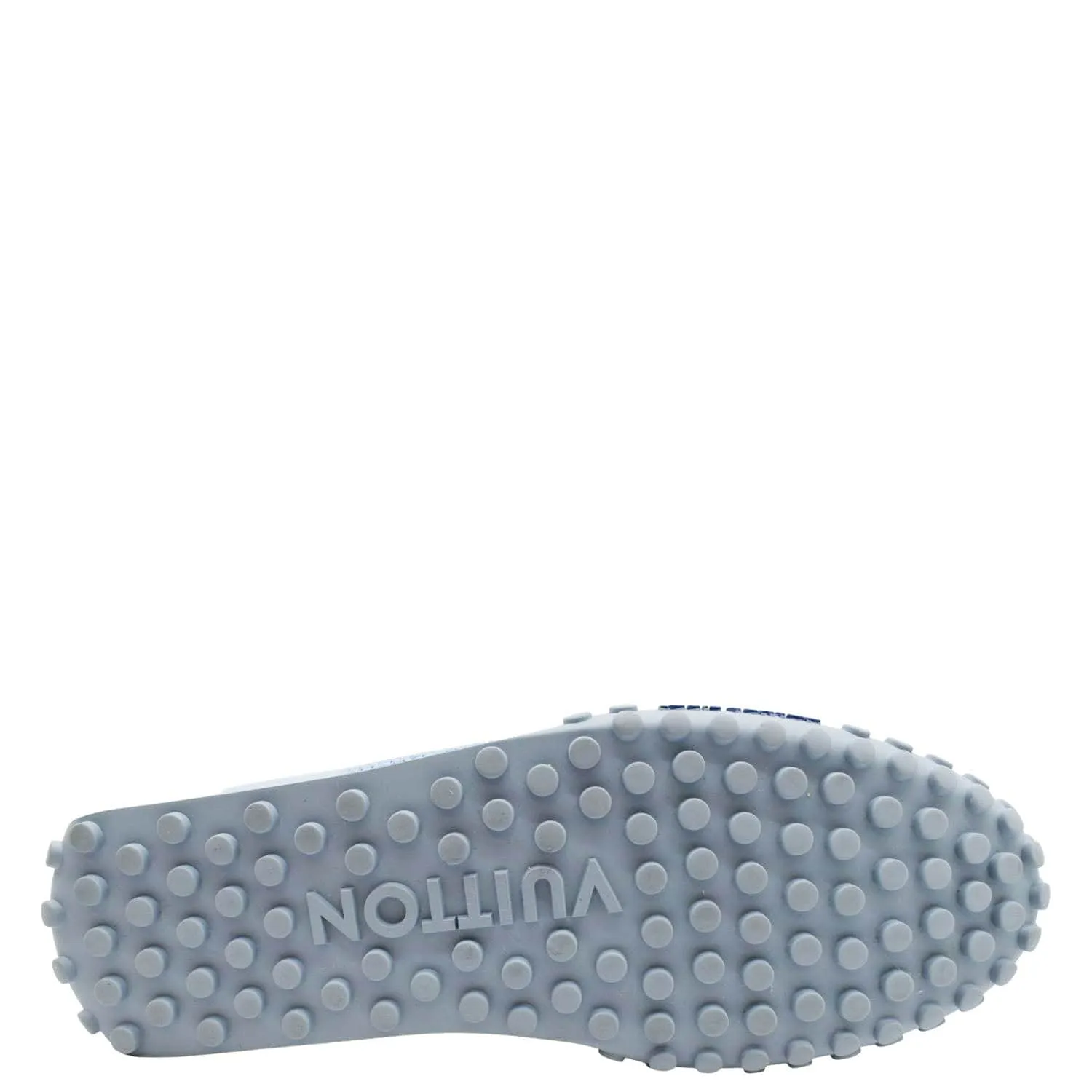 LOUIS VUITTON LV Racer Moccasin Perforated Leather Loafers Light Blue US 10.5