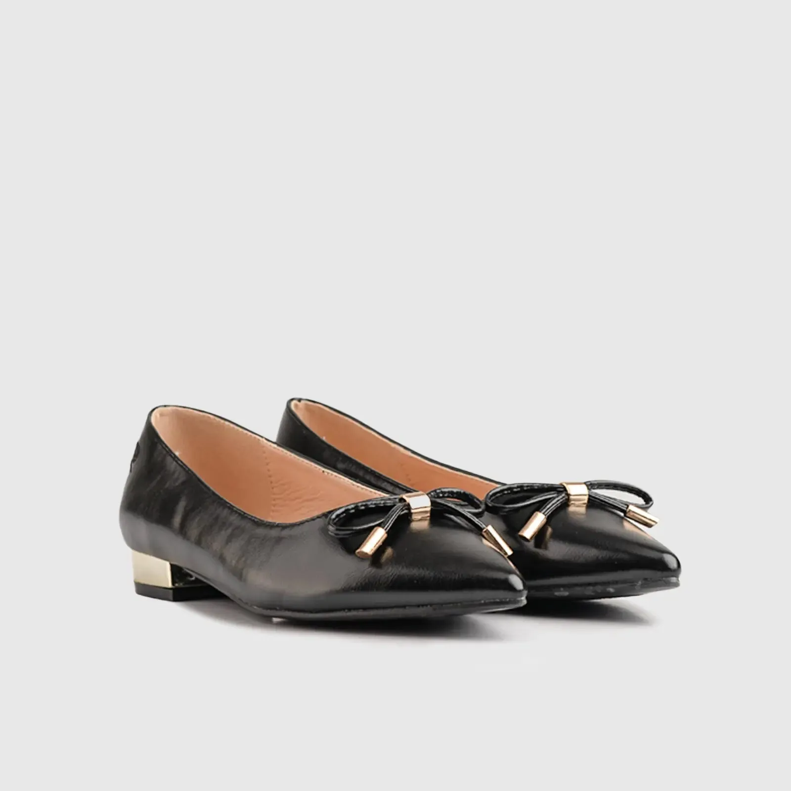 Low Heel Court Shoe Black 10565
