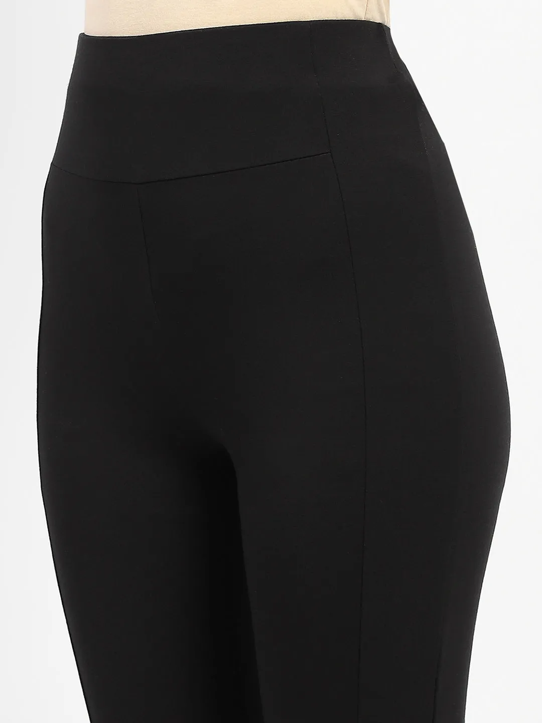 Madame Solid Black Jeggings
