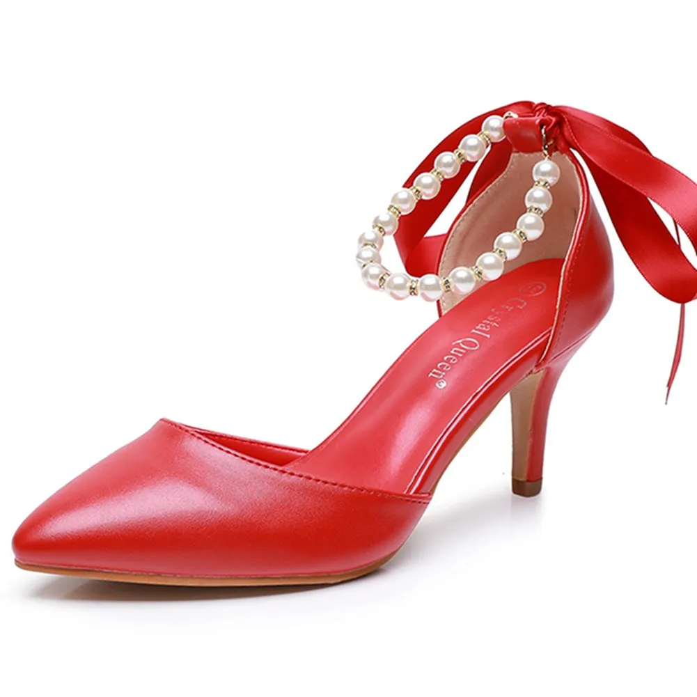 Matte Soft PU Leather Pointed Toe High Heels