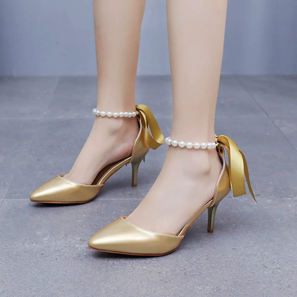 Matte Soft PU Leather Pointed Toe High Heels
