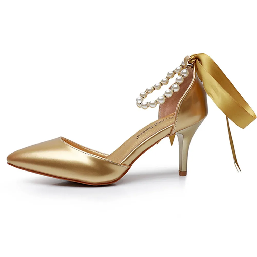 Matte Soft PU Leather Pointed Toe High Heels