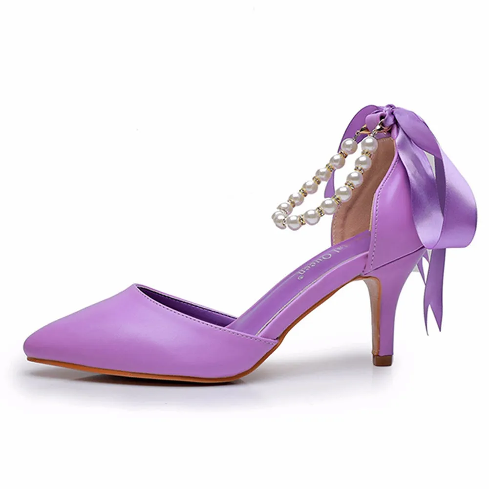 Matte Soft PU Leather Pointed Toe High Heels