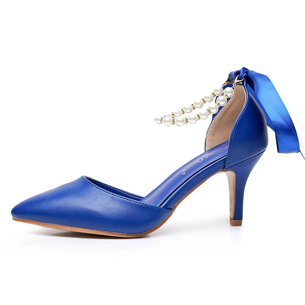 Matte Soft PU Leather Pointed Toe High Heels