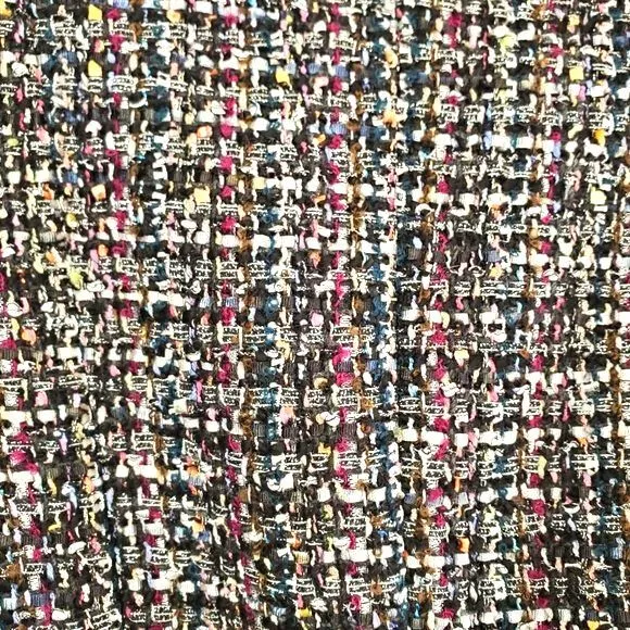 MCGINN Womens Tweed Style Blazer Multi-Color Business Jacket Work Casual Size 8