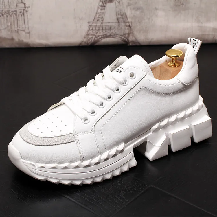 Men British Style Fashion Casual Shoes Spring Summer Autumn Thick Bottom Hip Hop Sneakers Male Youth Trending Loafers