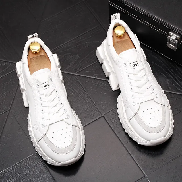 Men British Style Fashion Casual Shoes Spring Summer Autumn Thick Bottom Hip Hop Sneakers Male Youth Trending Loafers