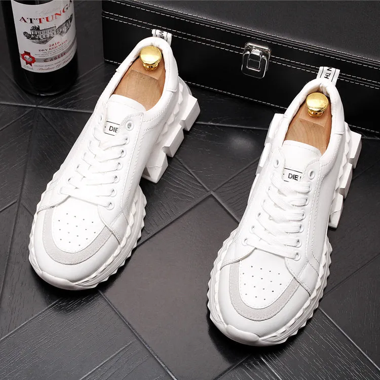 Men British Style Fashion Casual Shoes Spring Summer Autumn Thick Bottom Hip Hop Sneakers Male Youth Trending Loafers