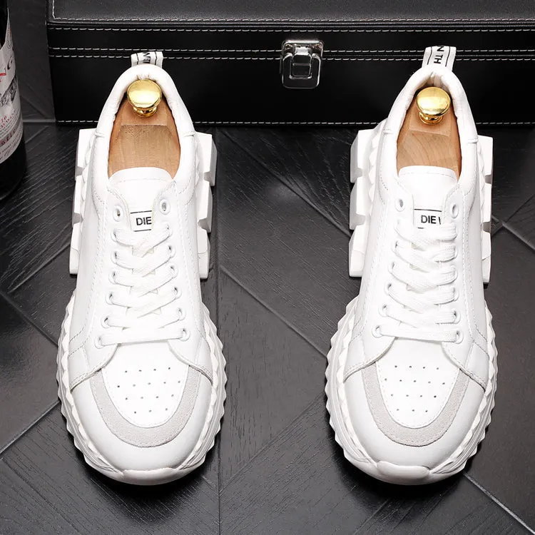 Men British Style Fashion Casual Shoes Spring Summer Autumn Thick Bottom Hip Hop Sneakers Male Youth Trending Loafers