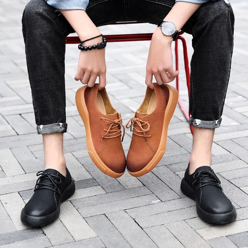 Men Flats Moccasins Quality Handmade Leather Shoe
