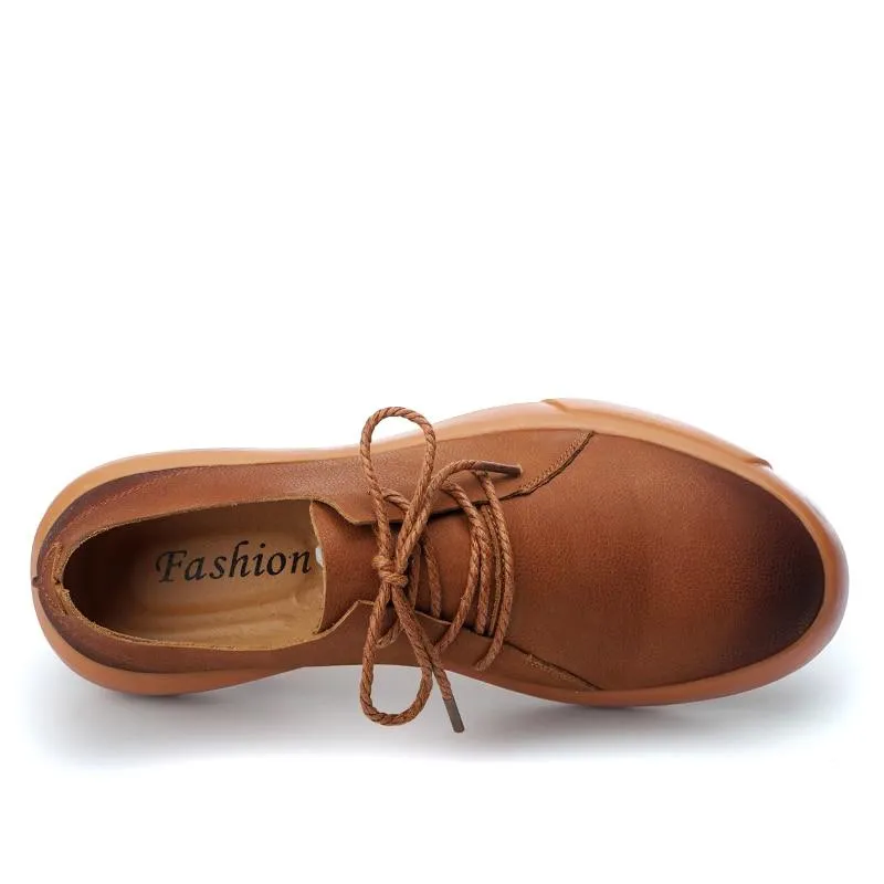 Men Flats Moccasins Quality Handmade Leather Shoe
