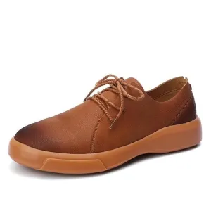 Men Flats Moccasins Quality Handmade Leather Shoe