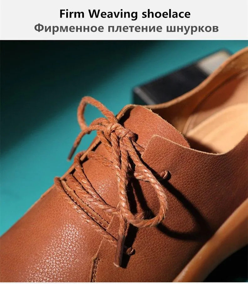 Men Flats Moccasins Quality Handmade Leather Shoe