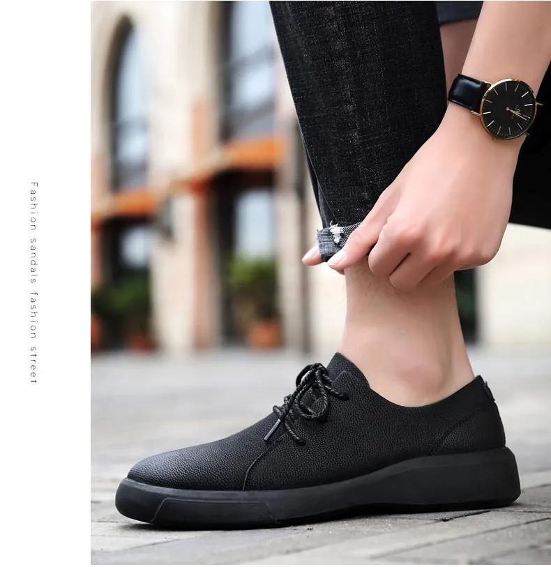 Men Flats Moccasins Quality Handmade Leather Shoe
