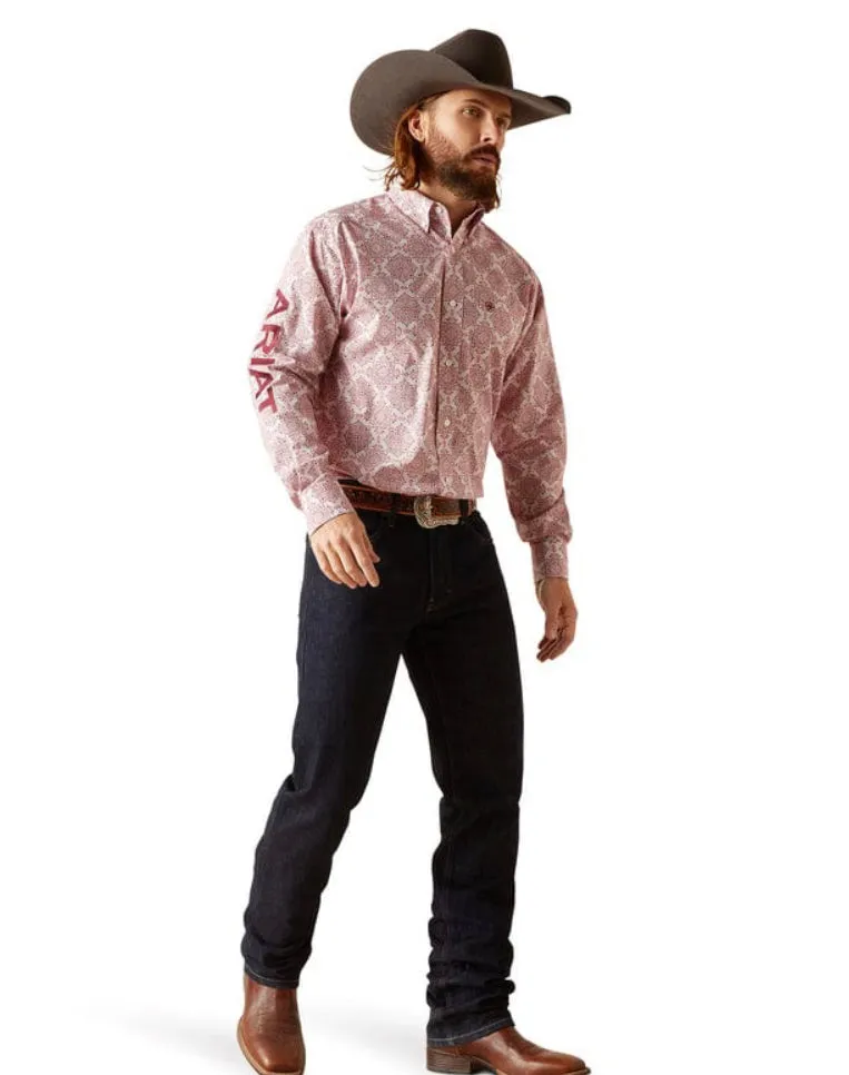 Men’s Ariat White Team Clifford Classic Fit Shirt