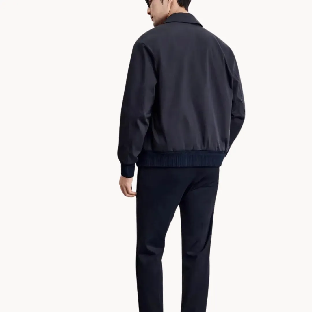Men’s Casual Jacket – Snap Button Closure – Minimalist Design – Lightweight Smart Outerwear