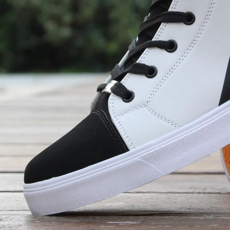 Men's Casual Skateboarding Shoes High Top Sneakers Sports Shoes  Breathable Hip Hop Walking Shoes Street Shoes Chaussure Homme