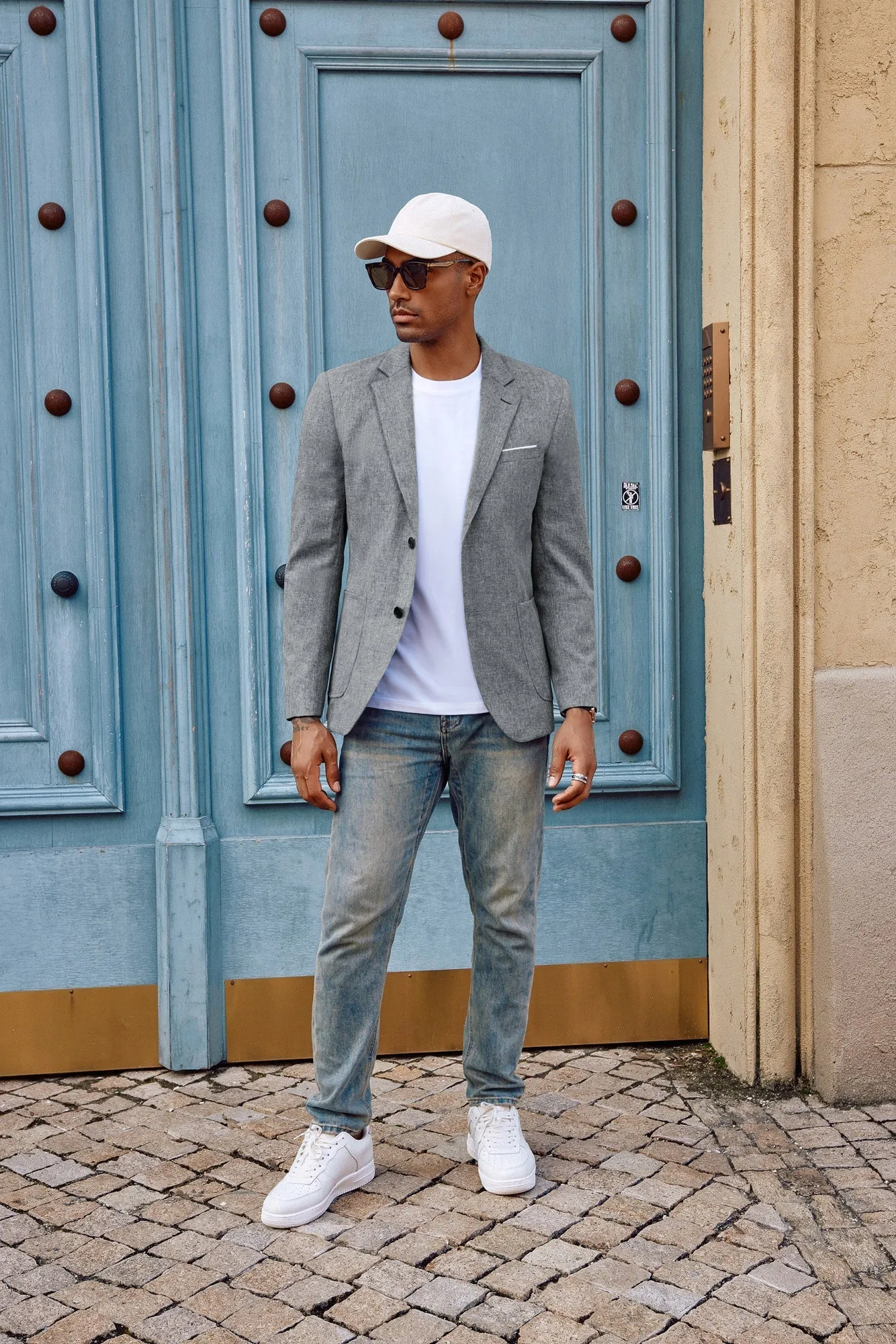 Men's Casual Sport Coat Blazer Two Buttons Lightweight Business Jackets