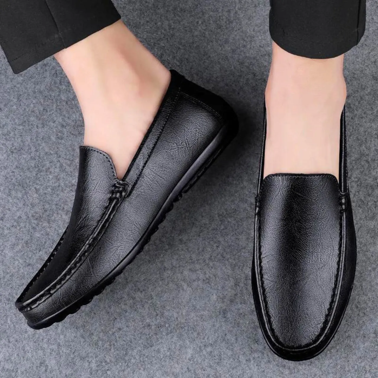 Men's Leather Loafers | Genuine Leather, Slip-On Design, Comfortable Business Shoes