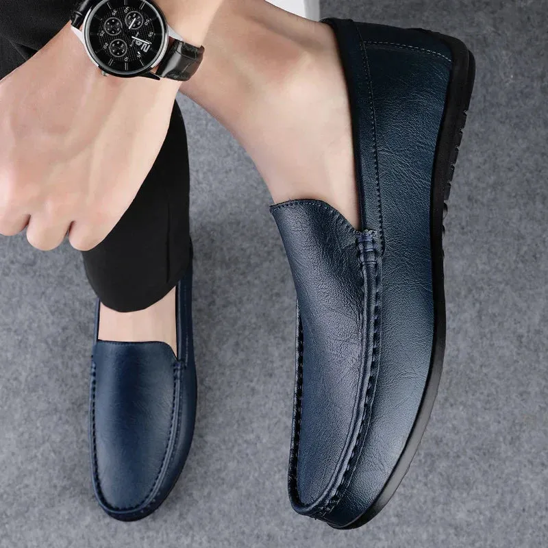 Men's Leather Loafers | Genuine Leather, Slip-On Design, Comfortable Business Shoes