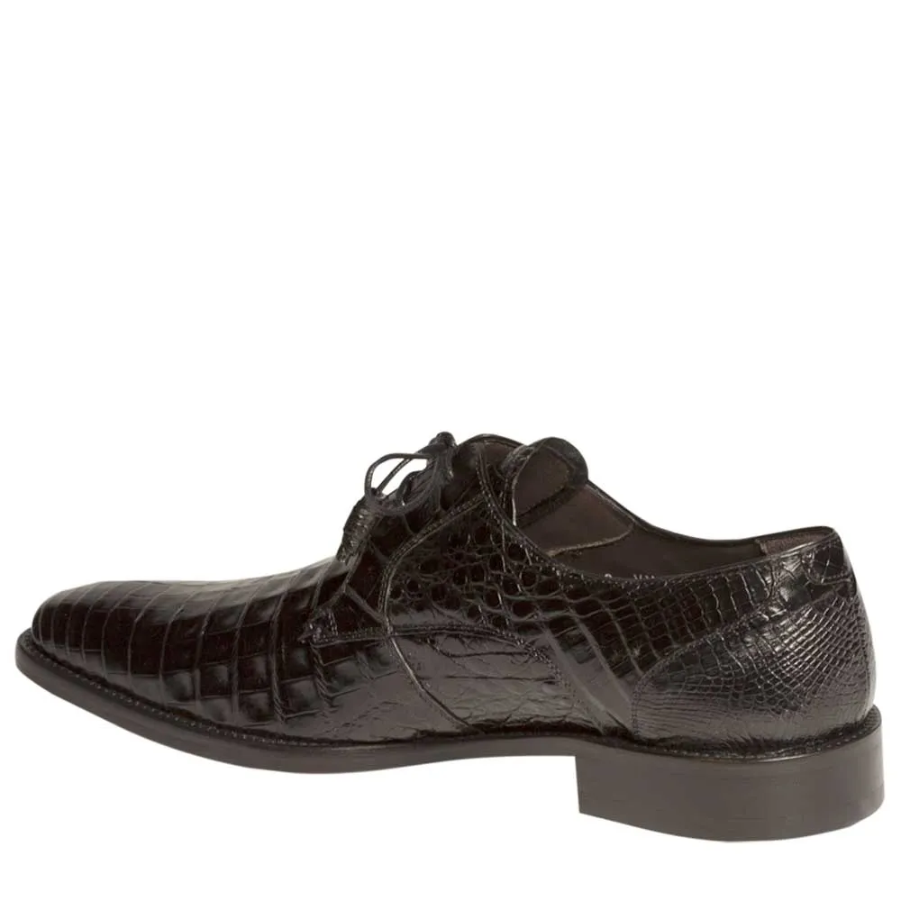 Mens Mezlan Anderson Caiman Crocodile Dress Shoe in Black
