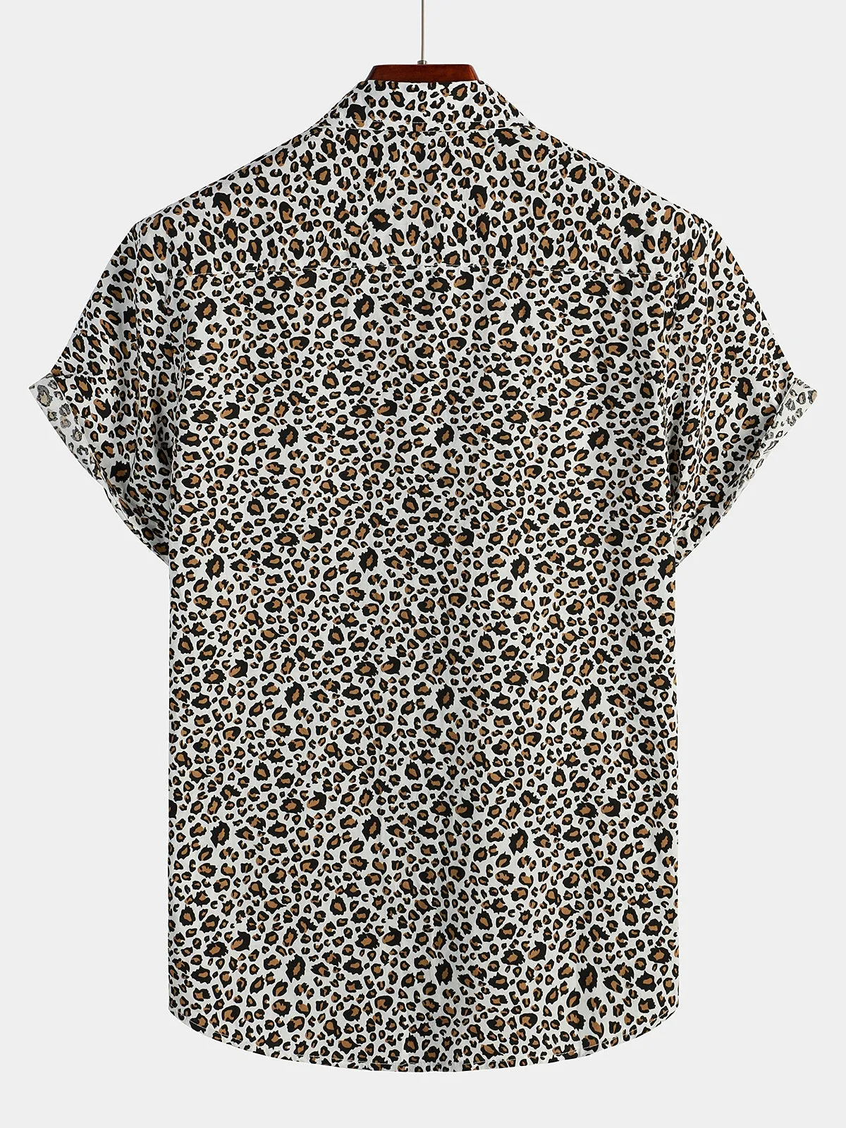 Men's Rock Leopard Print Short Sleeve Shirt