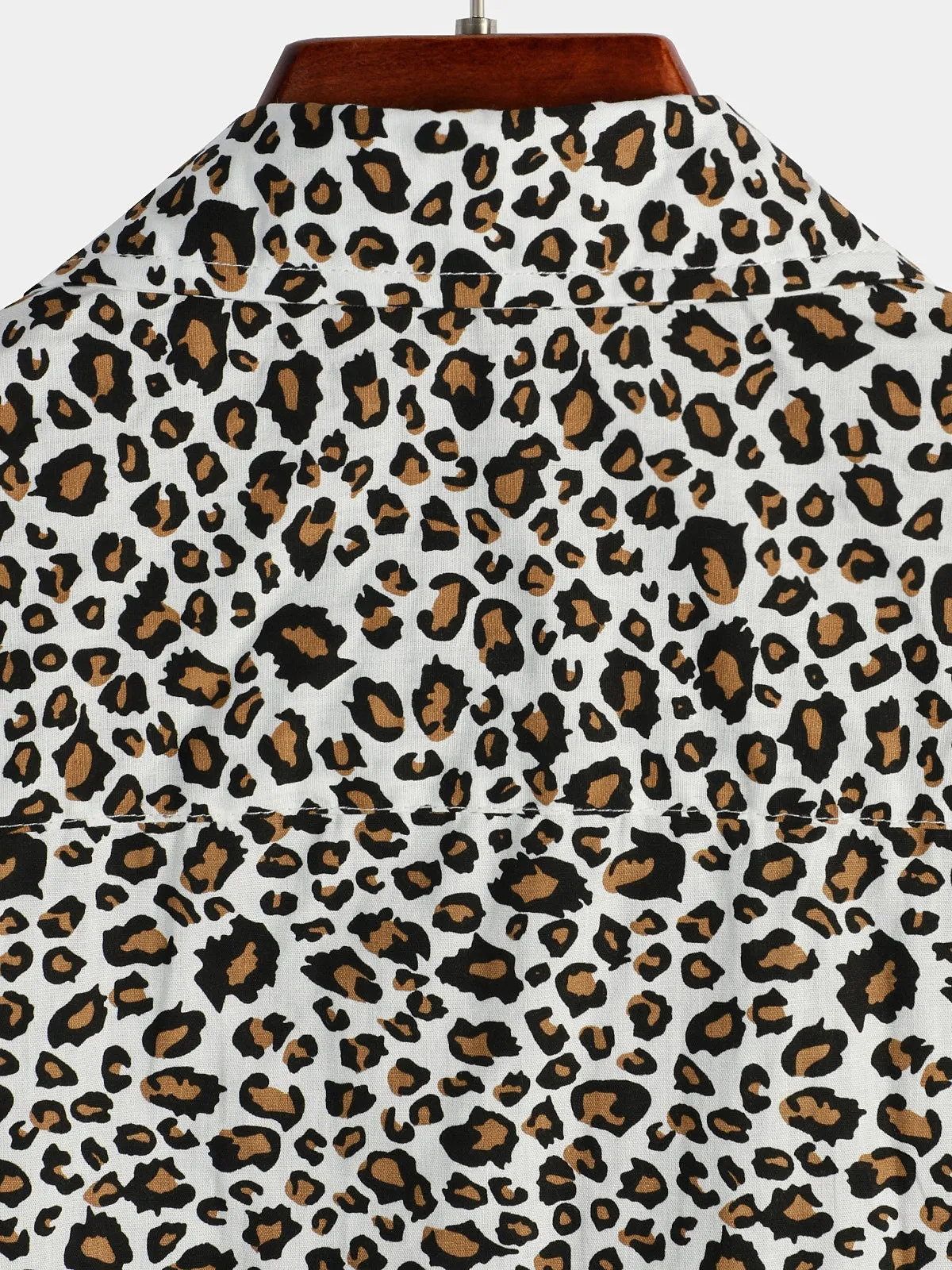 Men's Rock Leopard Print Short Sleeve Shirt