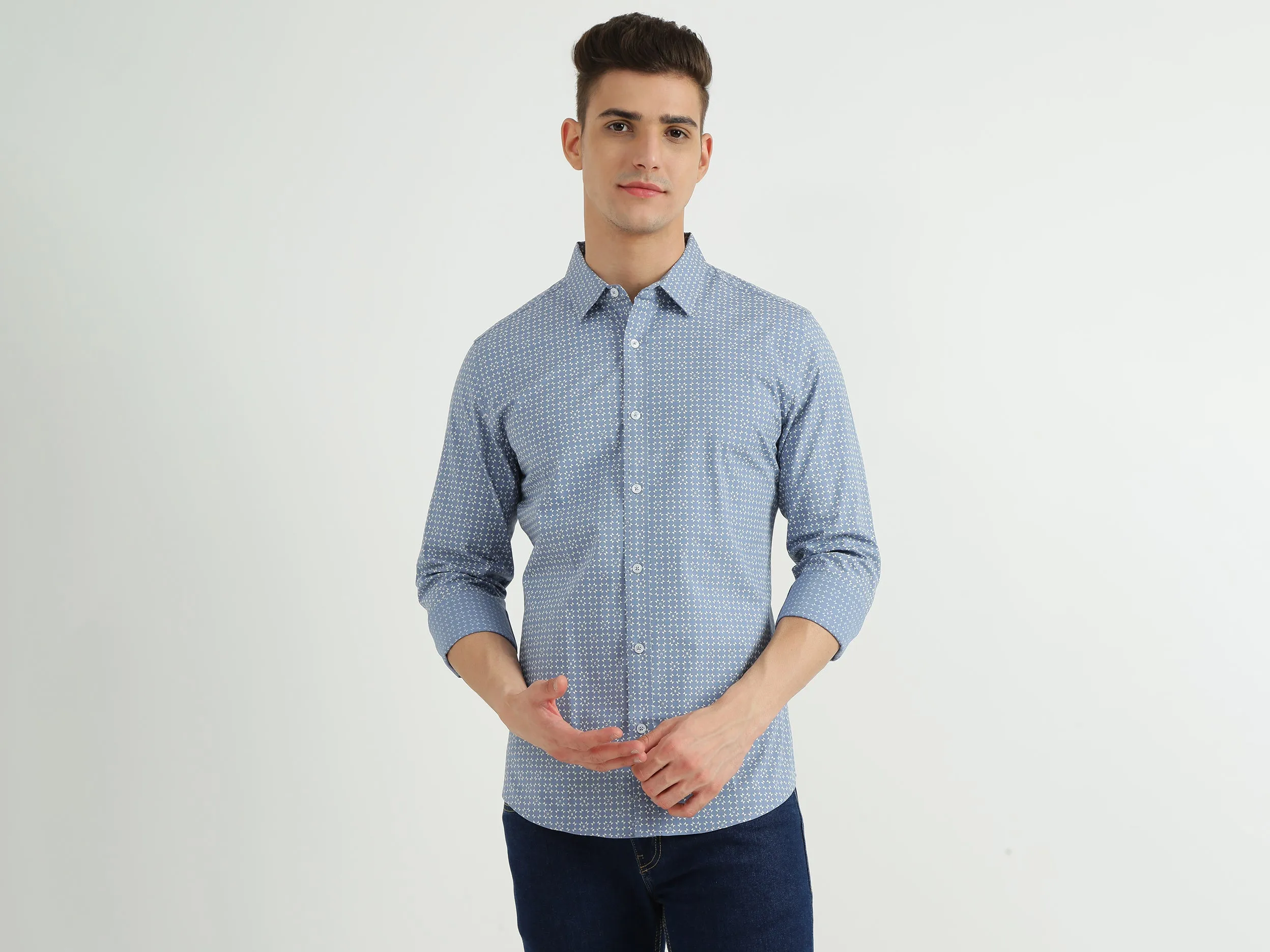 Mens Slim Fit Printed Shirt