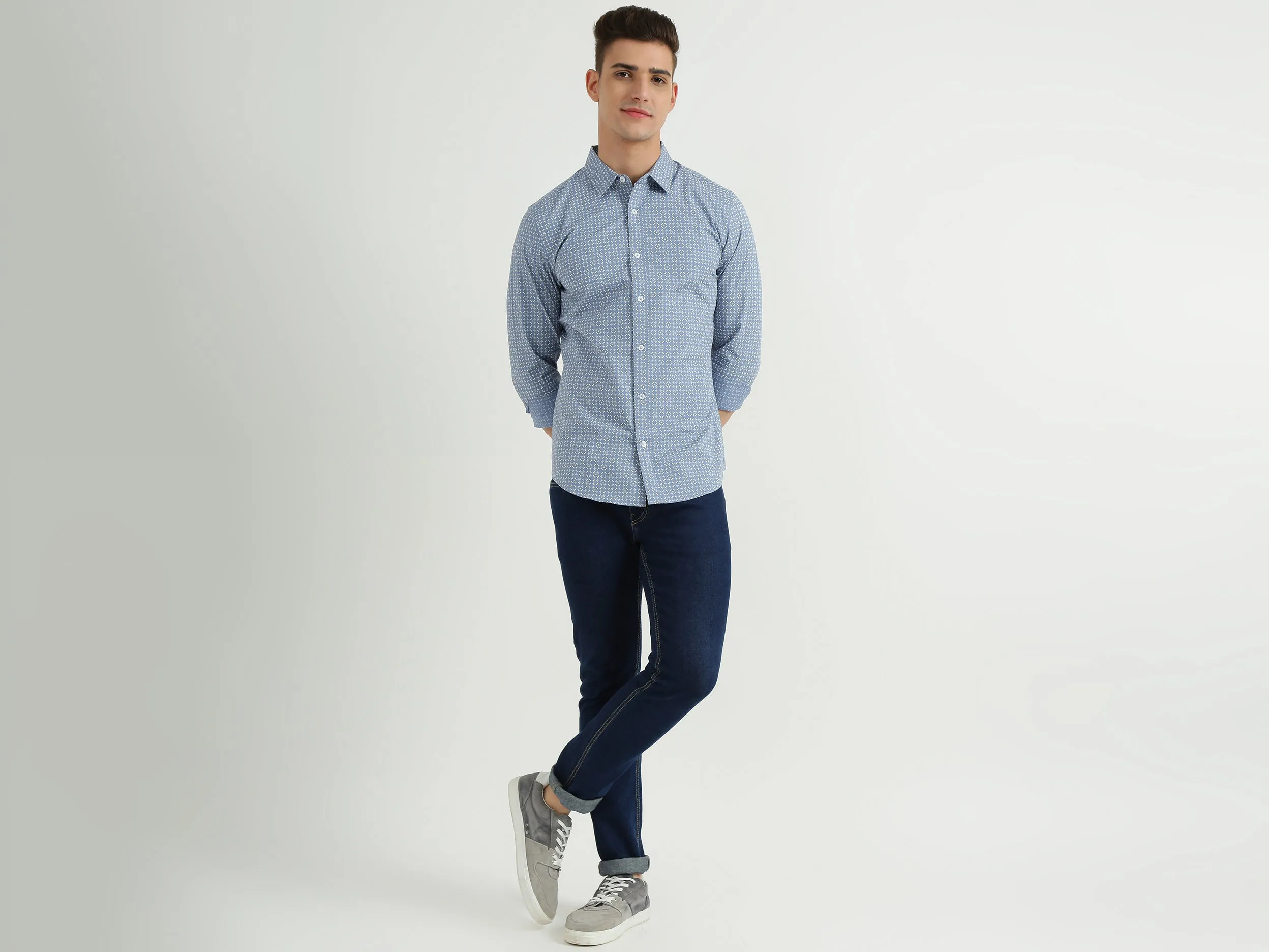 Mens Slim Fit Printed Shirt